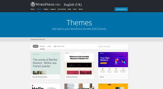wordpress themes alter the look and feel of your website