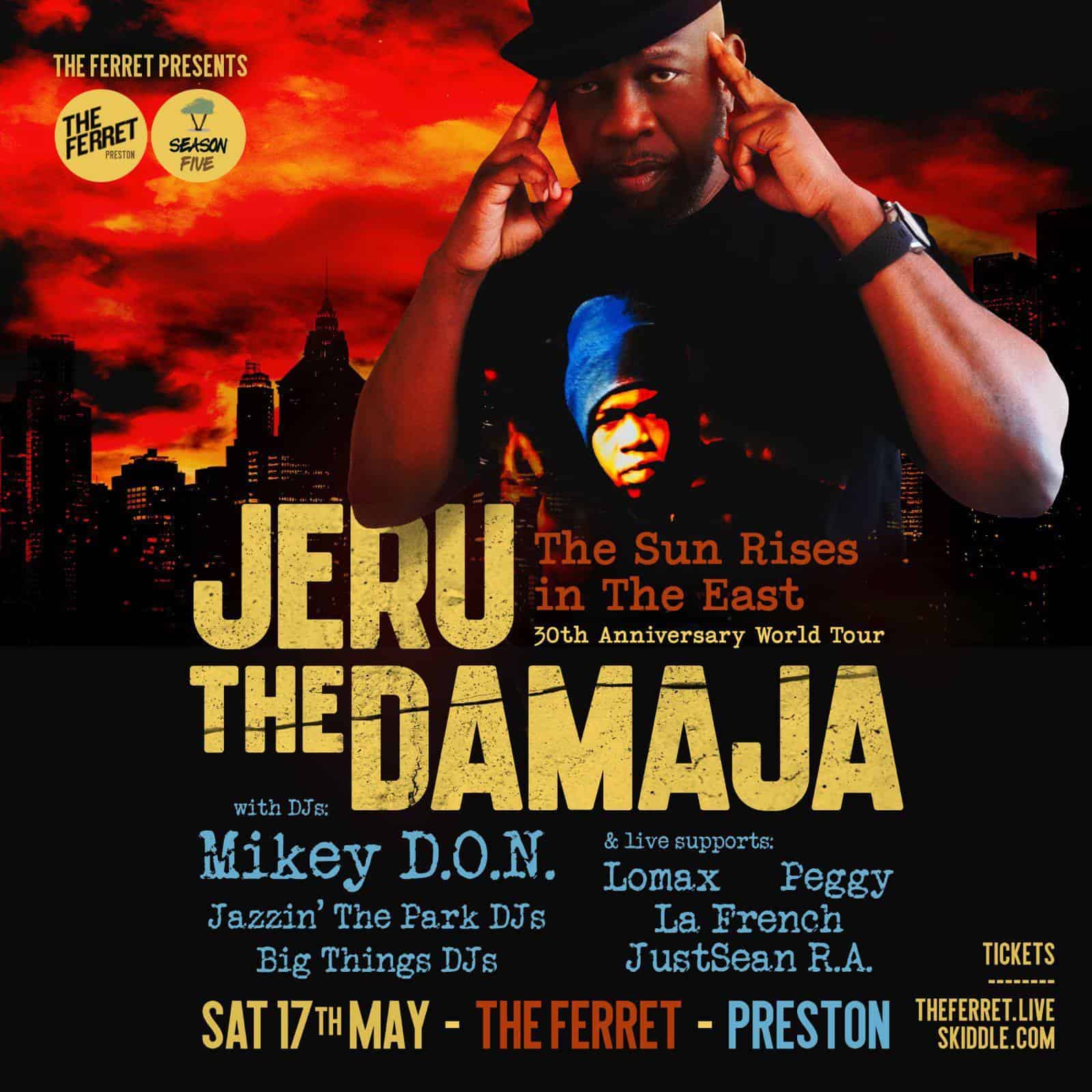 Jeru Damaja Preston gig flyer